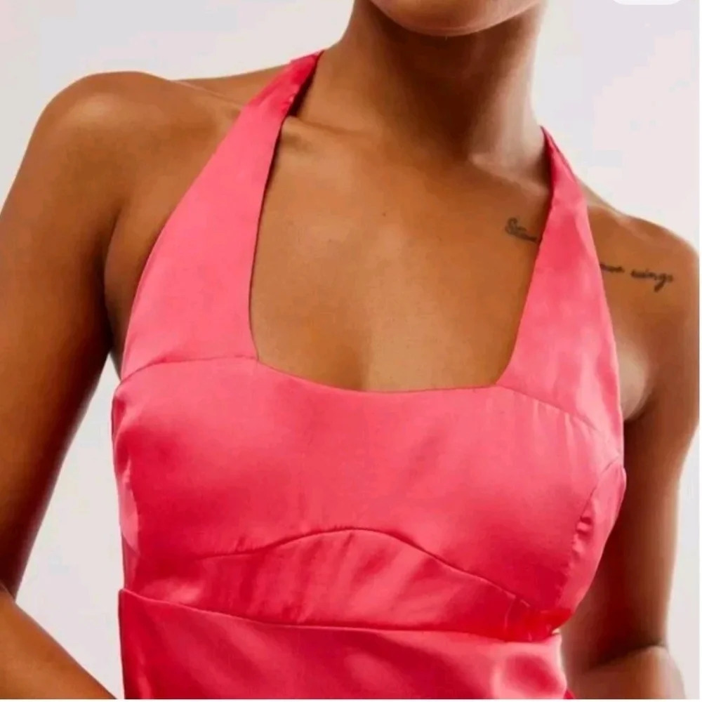 Free People Happy Hour Midi Slip Dress Pink Size XS NWOT - Picture 2 of 10